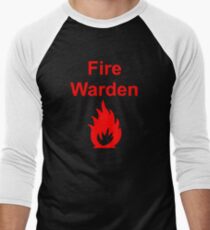 Fire Warden by Exit Incorporated Men's Baseball ¾ T-Shirt