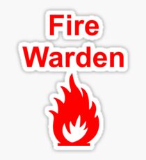 Fire Warden by Exit Incorporated Sticker