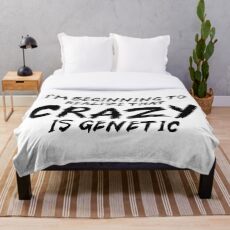 ORPHAN BLACK - Crazy is genetic / funny quote Throw Blanket