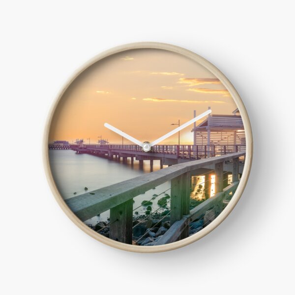 Sunset at Woody Point Jetty Queensland Australia Clock