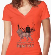 Cecil der Löwe Shirt mit V-Ausschnitt