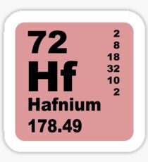Hafnium Periodic Table of Elements Sticker