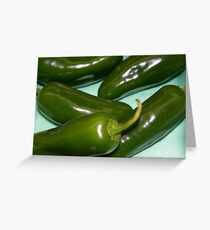 jalepenos peppers Greeting Card