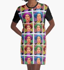 Pussy Pop Art Graphic T-Shirt Dress