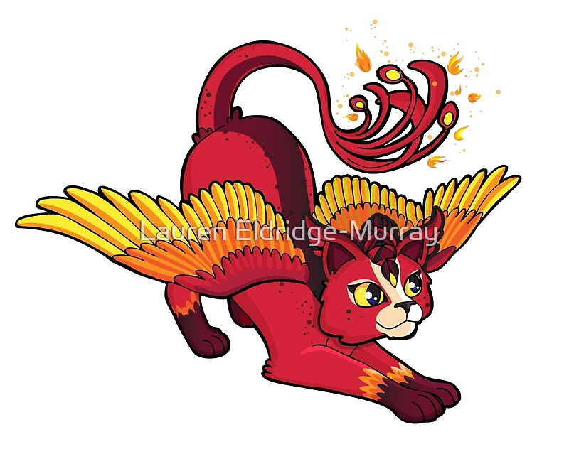 "Phoenix Cat" by Lauren EldridgeMurray Redbubble