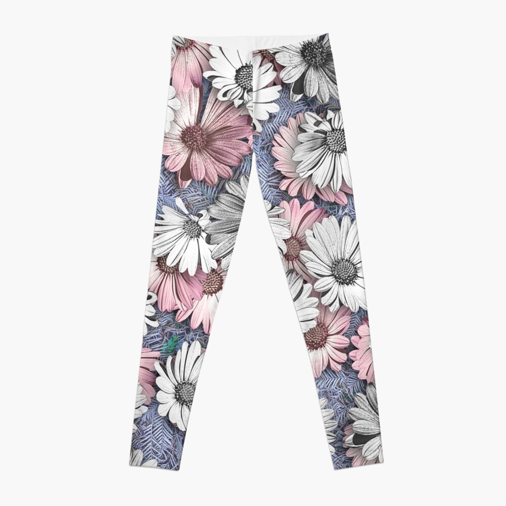 AFRICAN DAISIES ON THE FOREST FLOOR COLLAGE 2 Leggings