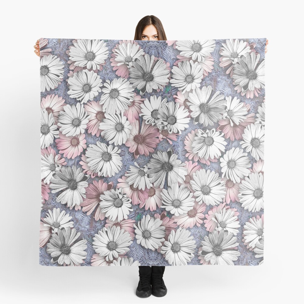 AFRICAN DAISIES ON THE FOREST FLOOR COLLAGE 2 Scarf