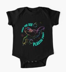 Plastic Free Sea No Six Pack Rings or Plastic Bags Baby Body Kurzarm