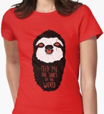 Evil Sloth Women's Fitted T-Shirt