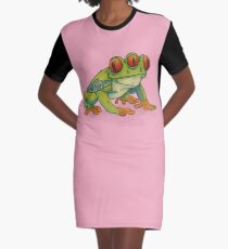 3 EYES FROG Graphic T-Shirt Dress