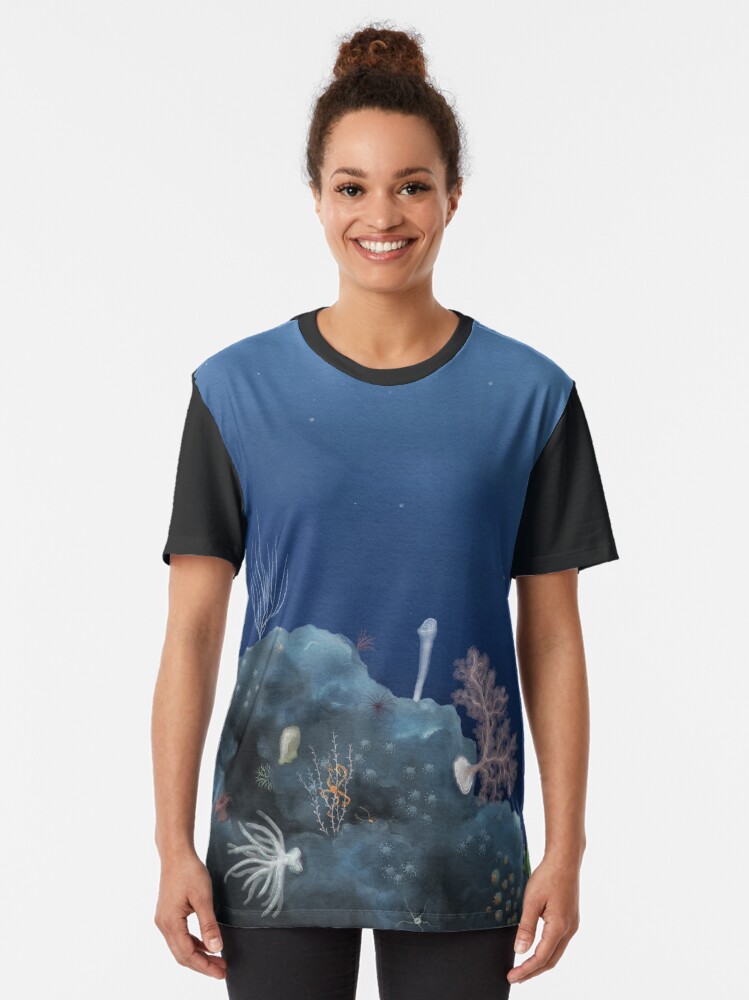 Alternate view of Deep ocean vista - Johnston Atoll Graphic T-Shirt