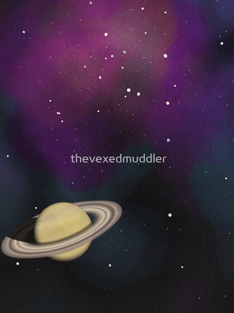 Saturn - Alien Ring Planet and Galaxy by thevexedmuddler