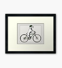jack russell terrier on bike Framed Print
