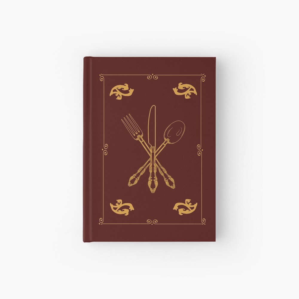 Just Add Magic Utensils Gold with Border Hardcover Journal