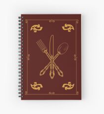 Just Add Magic Utensils Gold with Border Spiral Notebook