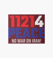 11214 (for) PEACE - No War on Iran! Art Board Print