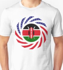 Kenyan American Multinational Patriot Flag Series Slim Fit T-Shirt