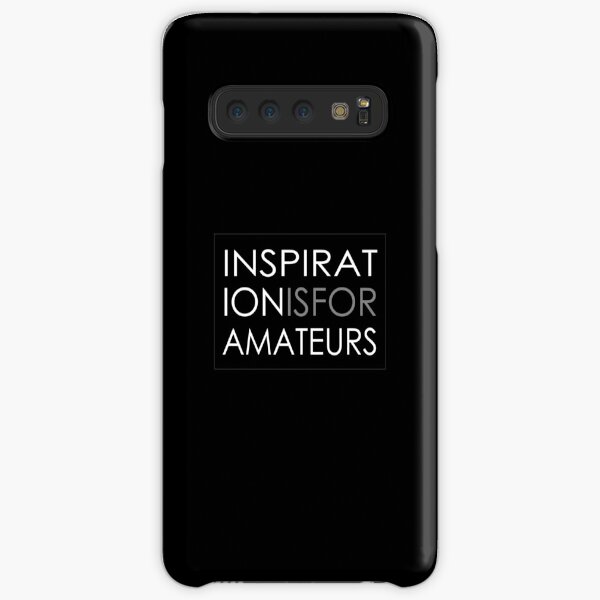 Inspiration Is For Amateurs Motivation Slogan (Dark Theme) Samsung Galaxy Snap Case