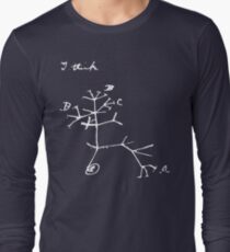 Darwin I Think Tree (White) Long Sleeve T-Shirt
