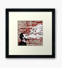 Graffiti Man Vaping Framed Print