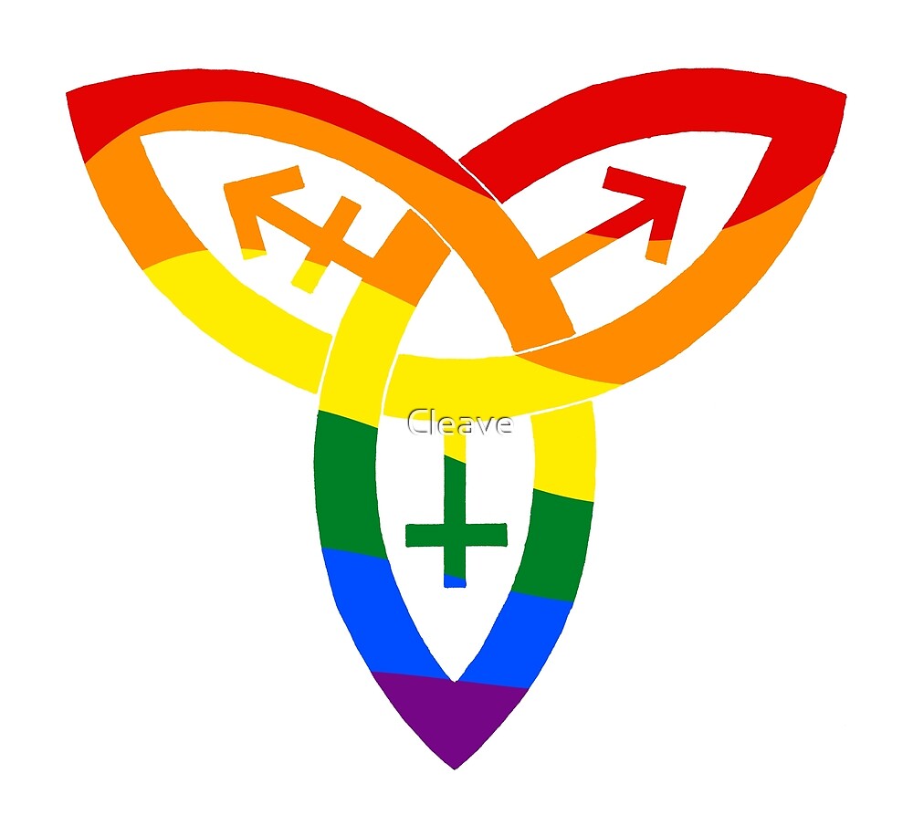 Rainbow Pride Gender Triquetra Knot By Cleave Redbubble