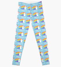 Fabulous Sparkling Rainbow Unicorn Leggings