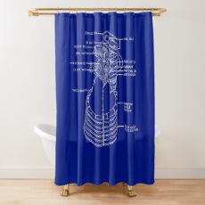 F-1 Rocket Motor Saturn V Schematic Shower Curtain