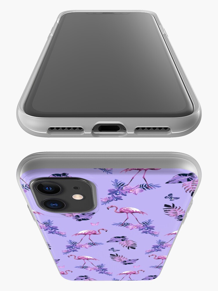 Alternate view of Lavender Flamingo Toille iPhone Case & Cover