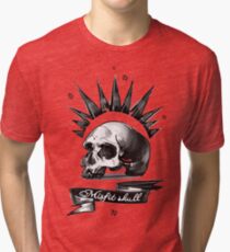 Misfit Skull White Tri-blend T-Shirt