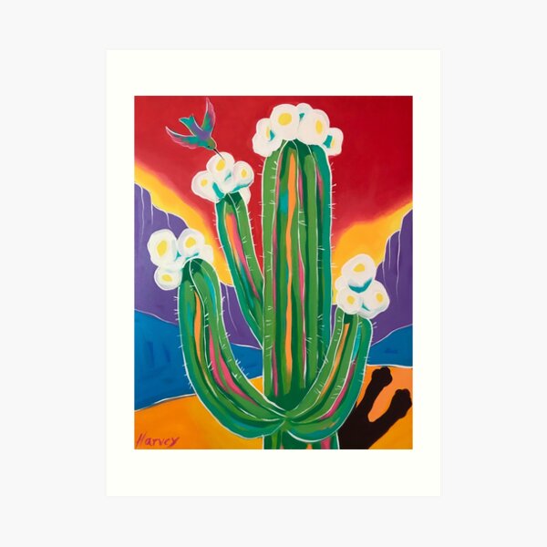 Saguaro Blooms Art Print