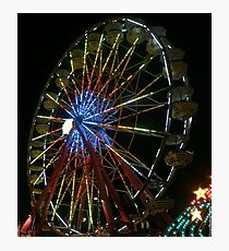 nighttime ferris wheel Photographic Print
