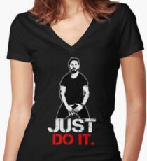 Shia Labeouf Motivation Women's Fitted V-Neck T-Shirt