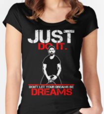 Shia Labeouf Dreams (Black Version) Women's Fitted Scoop T-Shirt