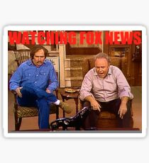 Archie & Meathead Watch Fox News Sticker