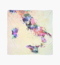 Italy map watercolor style splash Scarf