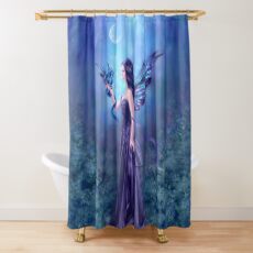 Iridescent Fairy & Dragon Shower Curtain
