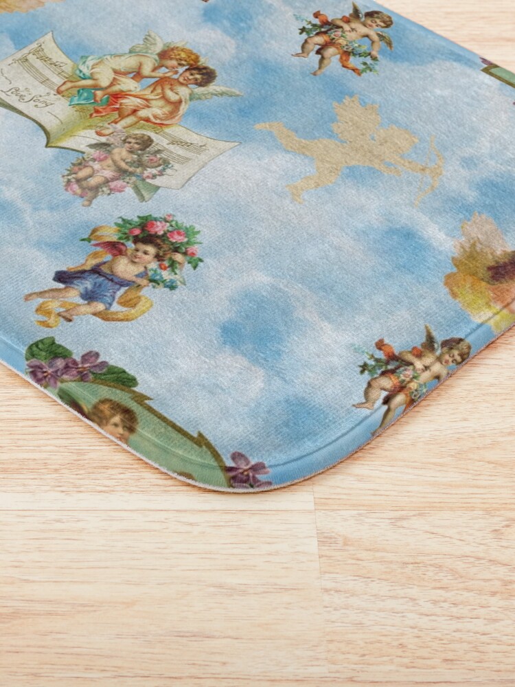 Alternate view of clouds angel cherubs Bath Mat