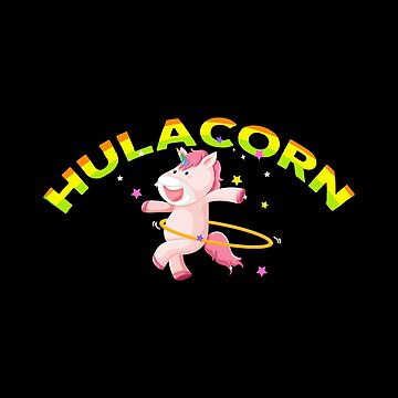 Hulacorn Funny Unicorn Hula Hooping Hooper Short-sleeve Unisex T