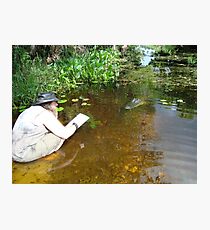 Snake Artist vs Alligator Photographic Print