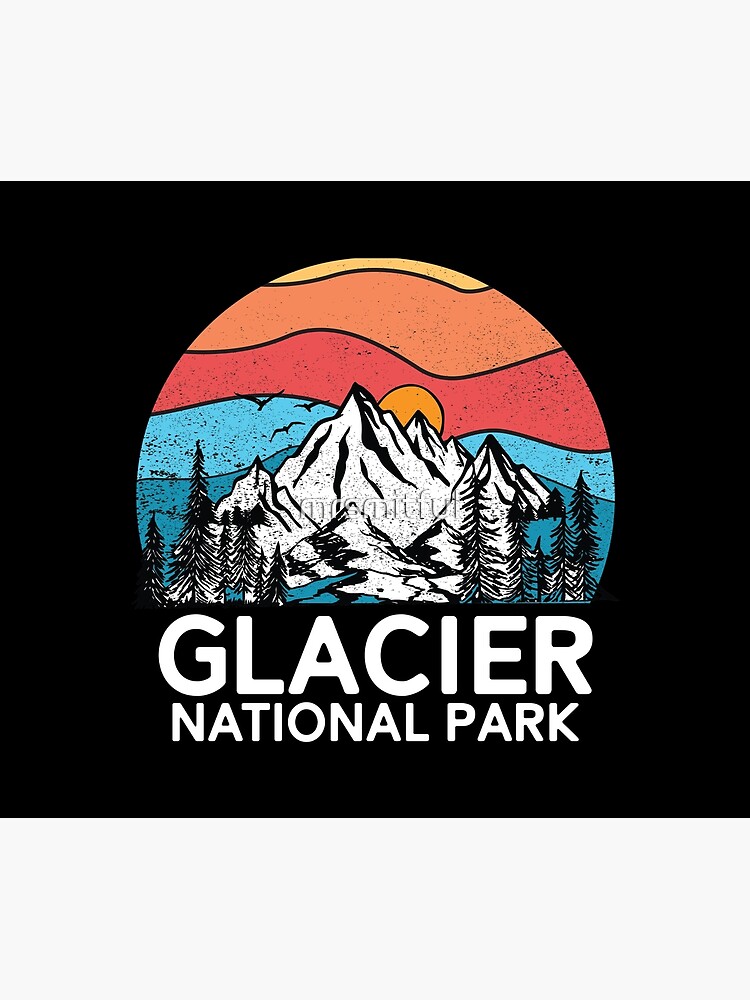 Vintage Glacier National Park Retro 80s Montana Mountain by mrsmitful