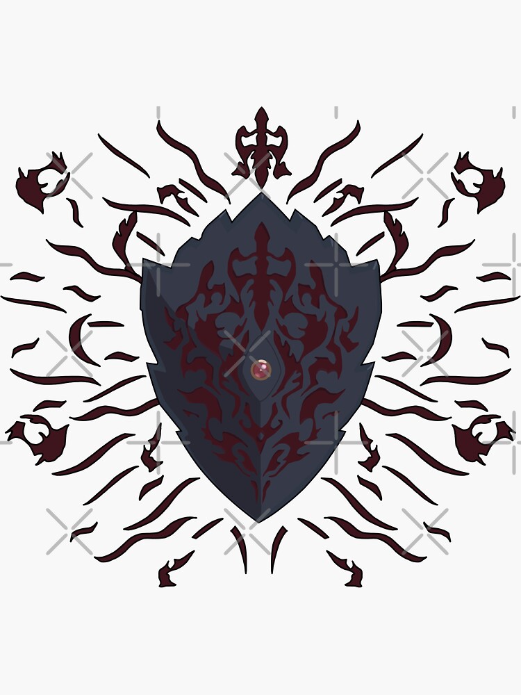 "cursed shield " Sticker by Howlite7 | Redbubble