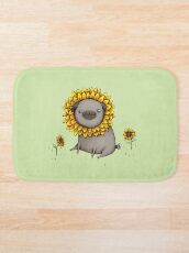 Pugflower Bath Mat