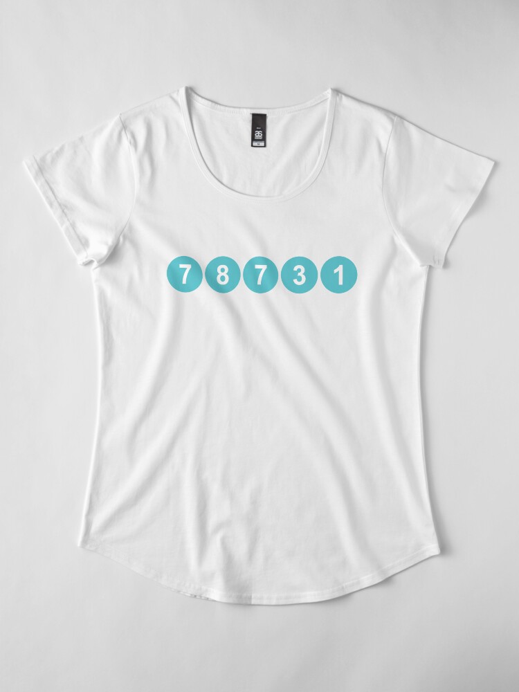 Alternate view of 78731 ZIP Code Austin, Texas Premium Scoop T-Shirt