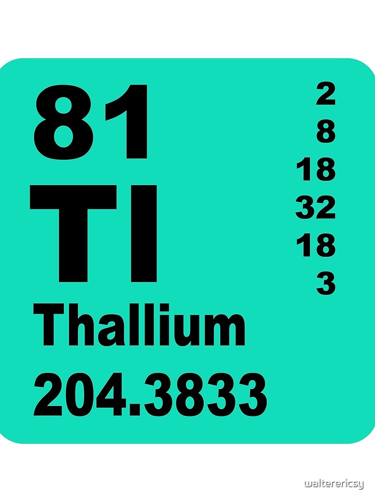 "Thallium Periodic Table of Elements" Drawstring Bag by walterericsy