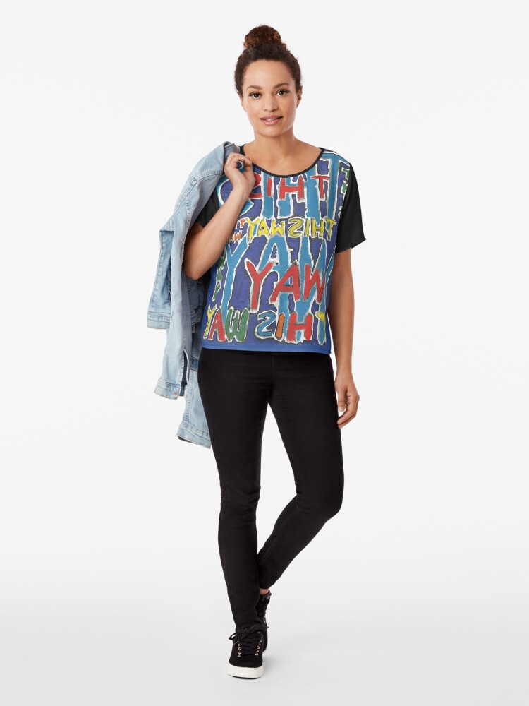 Alternate view of This Way - Brianna Keeper Painting Chiffon Top