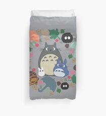 Mein Nachbar Totoro Kranz - Anime, Catbus, Ruß Sprite, Blau Totoro, Weiß Totoro, Senf, Ocker, Regenschirm, Manga, Hayao Miyazaki, Studio Ghibl Bettbezug