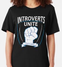 Introverts Unite Separately Slim Fit T-Shirt