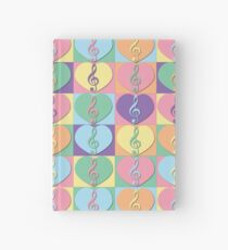 Cuaderno de tapa dura Treble Clefs and Hearts