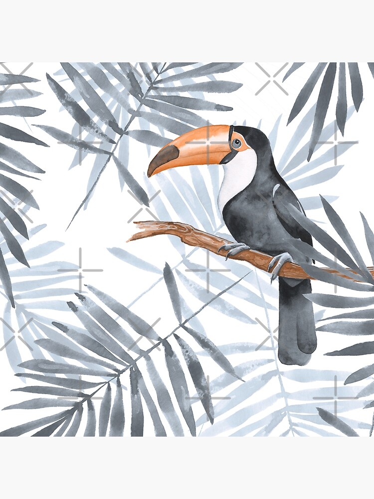 Palm leaves and Toucan by Gribanessa