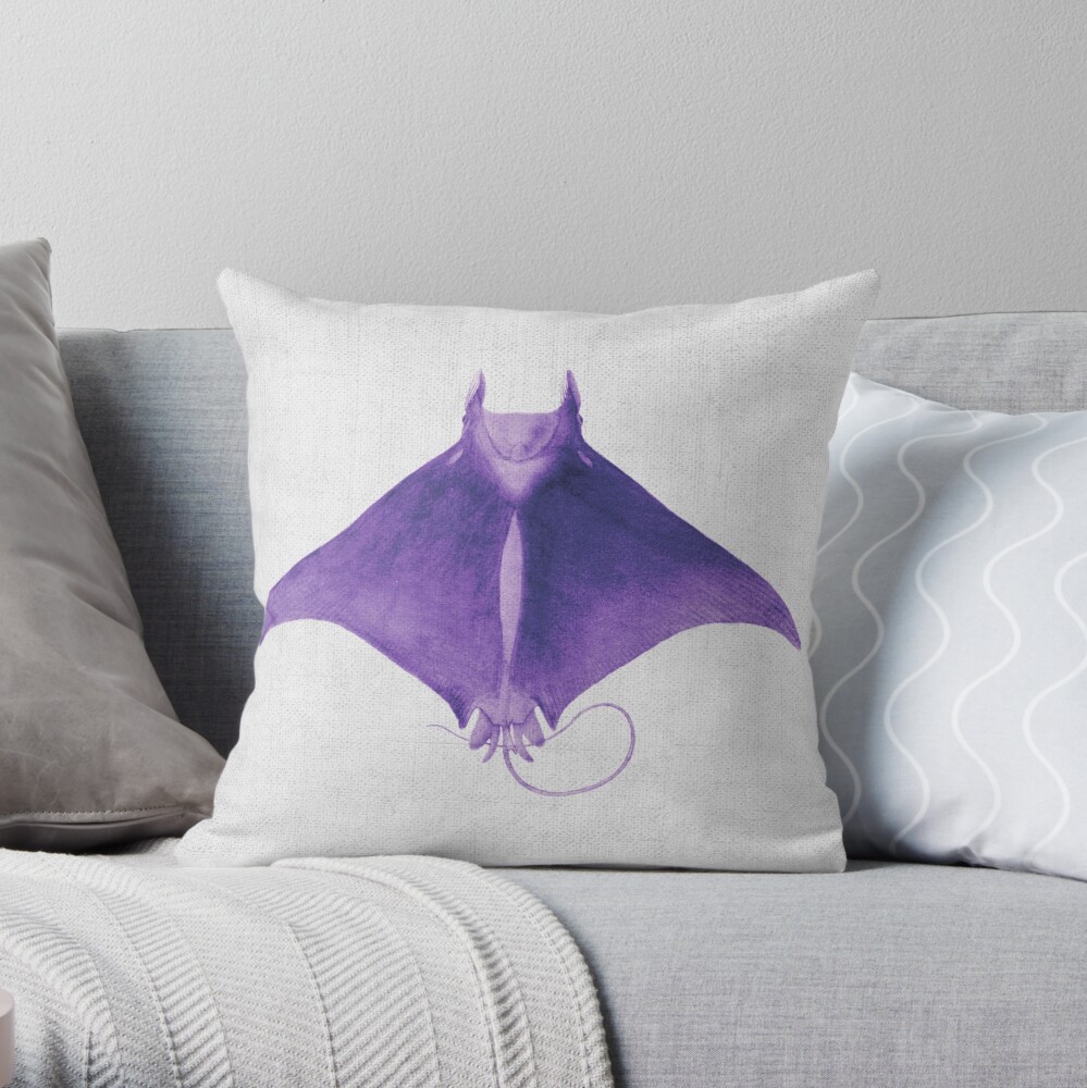 manta ray pillow